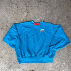 Vintage Nike Baby Blue Sweatshirt Embroidered Streetwear Skater